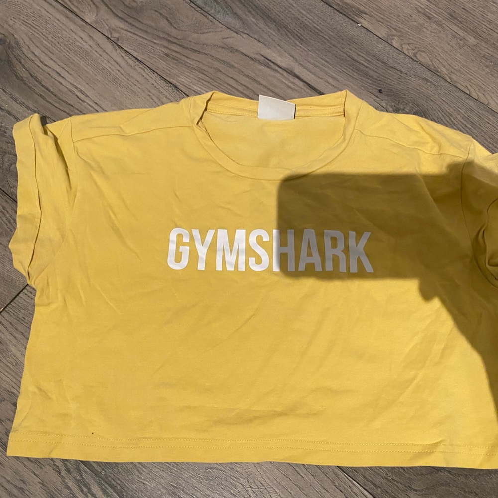 Yellow Gymshark crop top
